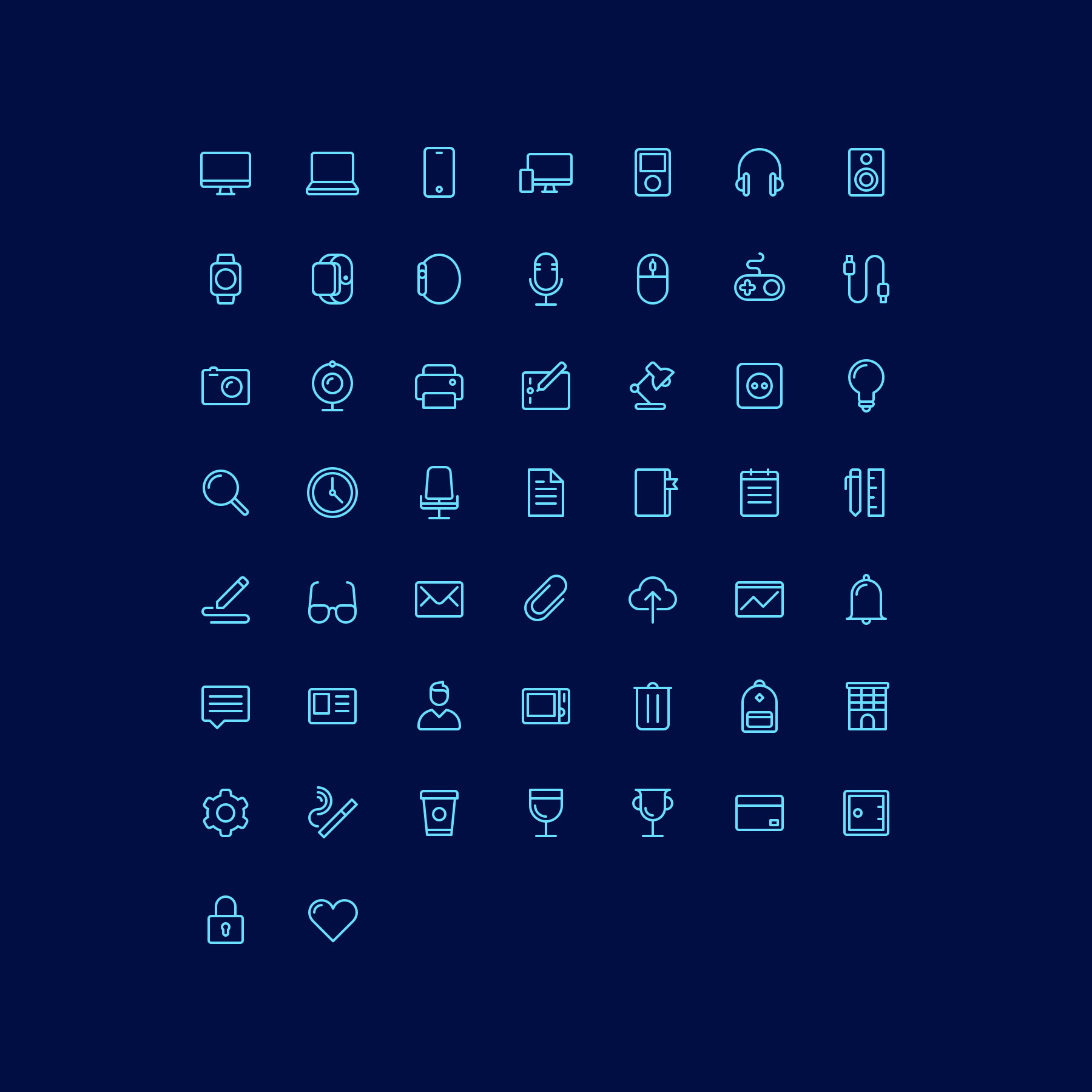 50枚商务矢量图标设计素材_ui设计_ui教程 - uirush素材库.net
