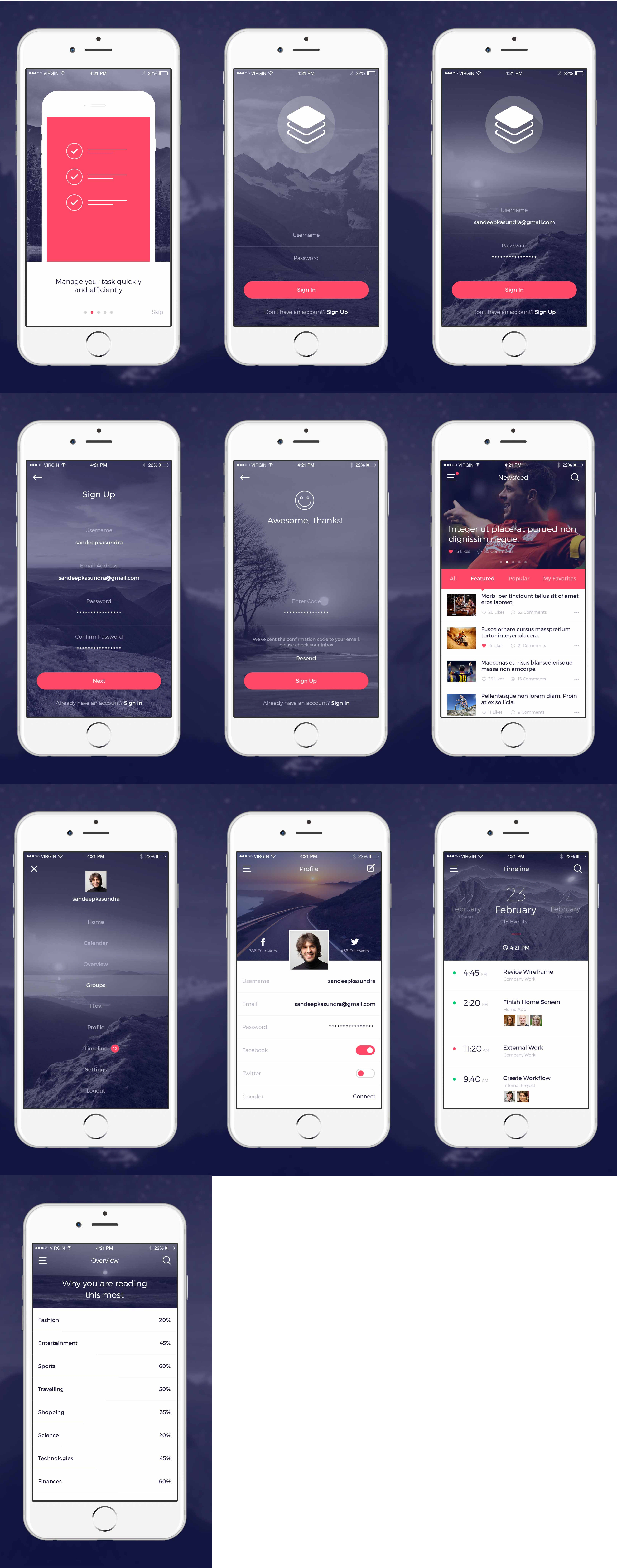 Clean & Modern iOS UI_UI设计_UI教程 - Uirush素材库.net