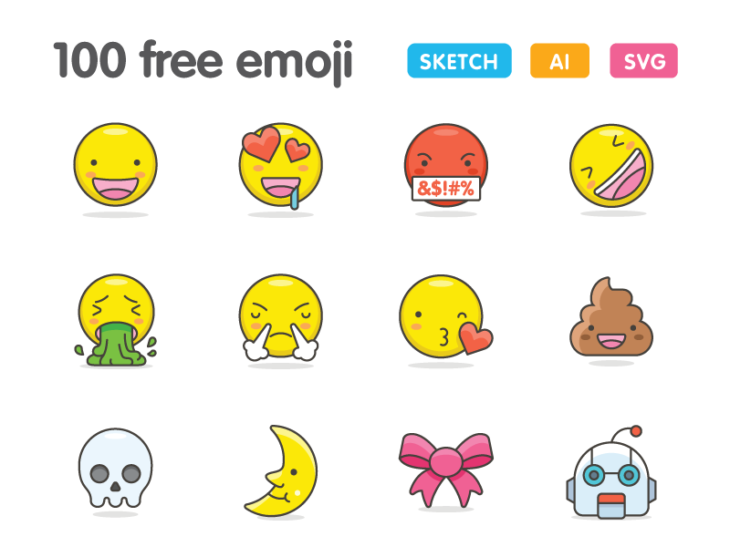 100枚emoji表情