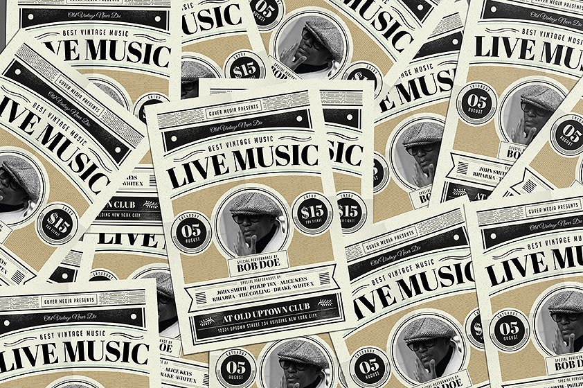 复古风音乐海报模板