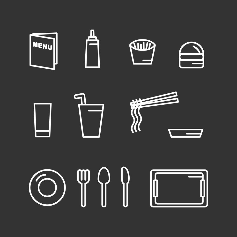 11枚食堂小卖部矢量图标_UI设计_UI教程 - Uirush素材库.net